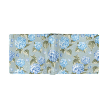 Hydrangea Pattern Print Design 01 Men's ID Card Wallet