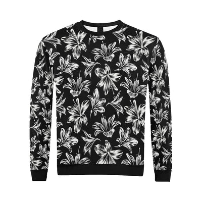 Amaryllis Pattern Print Design AL04 Men Long Sleeve Sweatshirt