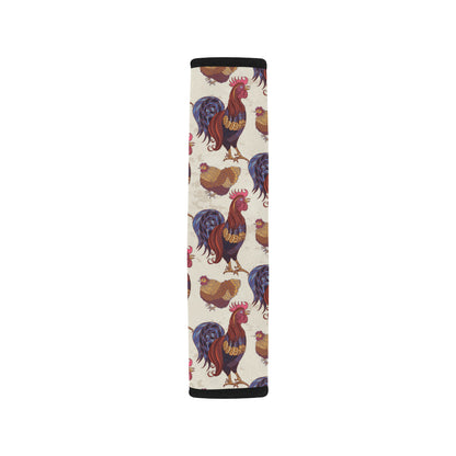 Rooster Pattern Print Design A03 Car Seat Belt Cover