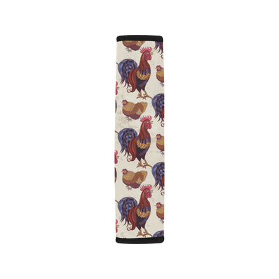 Rooster Pattern Print Design A03 Car Seat Belt Cover