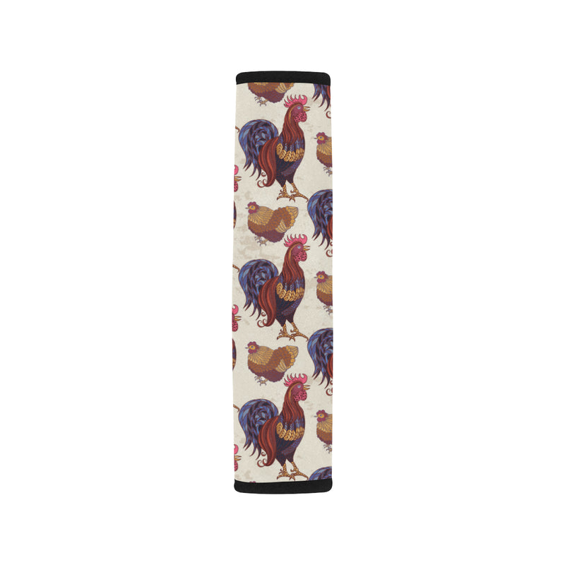 Rooster Pattern Print Design A03 Car Seat Belt Cover