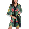 Bird Of Paradise Pattern Print Design BOP09 Women's Short Kimono