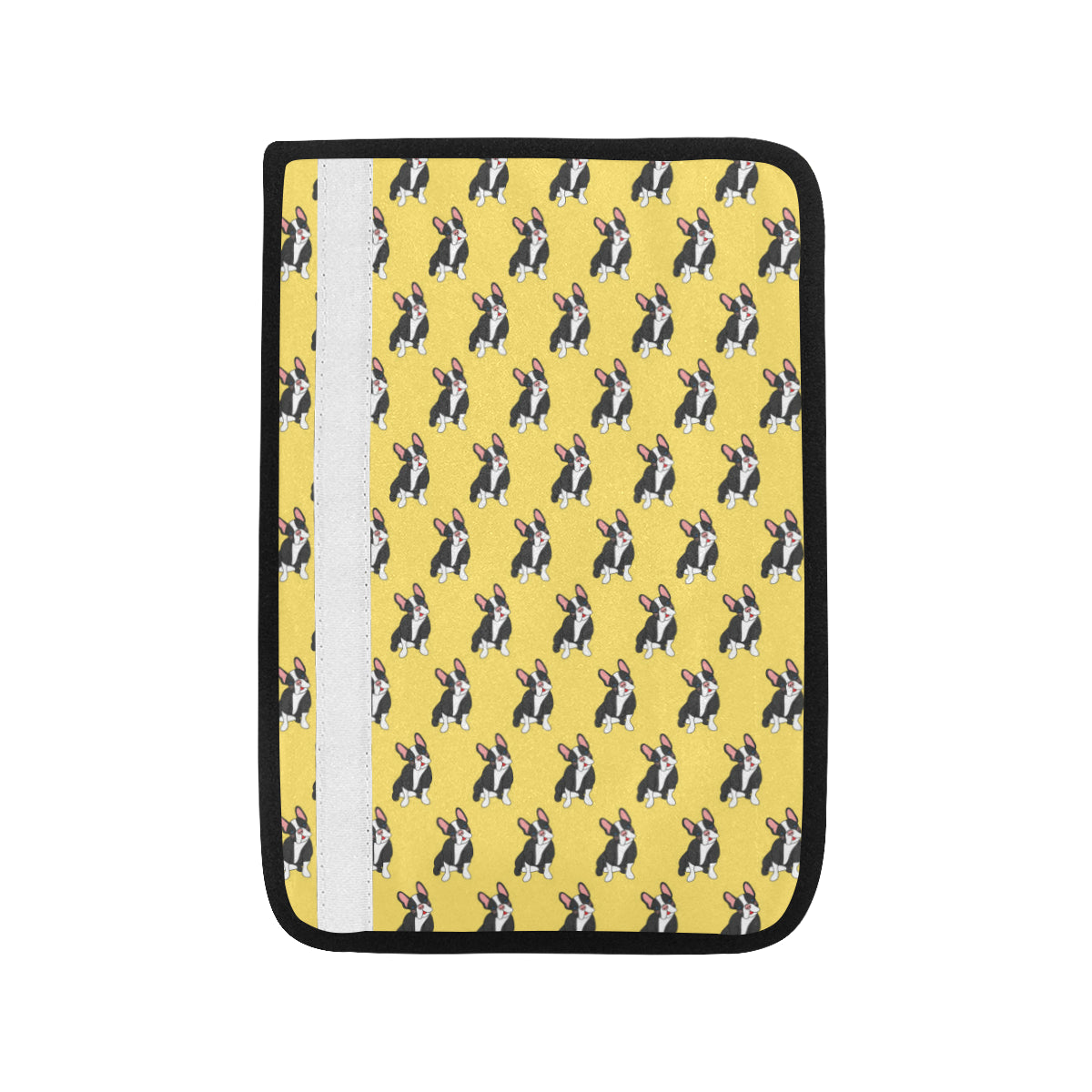 Boston Terrier Pattern Print Design 06 Car Seat Belt Cover
