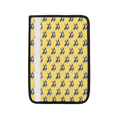 Boston Terrier Pattern Print Design 06 Car Seat Belt Cover