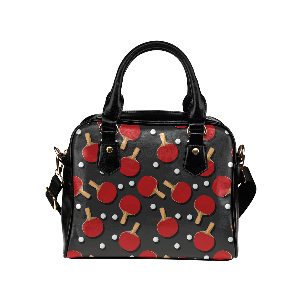 Ping Pong Pattern Print Design A05 Shoulder Handbag