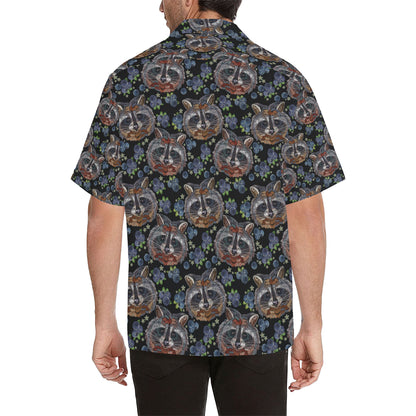 Raccoon Pattern Print Design A03 Men's Hawaiian Shirt