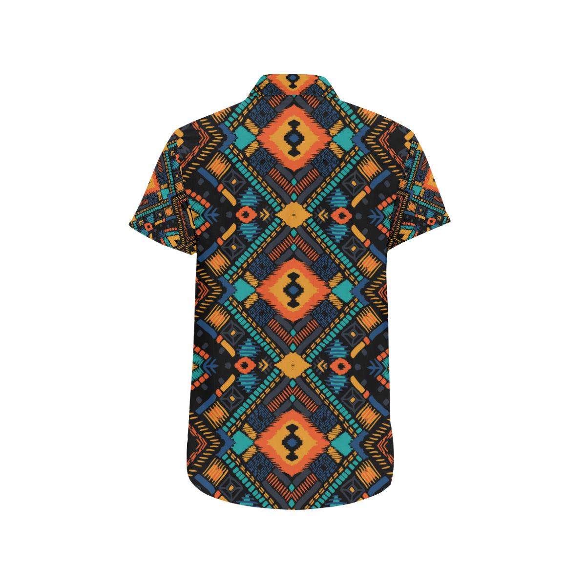 Kente Pattern Print Design 04 Men's Short Sleeve Button Up Shirt