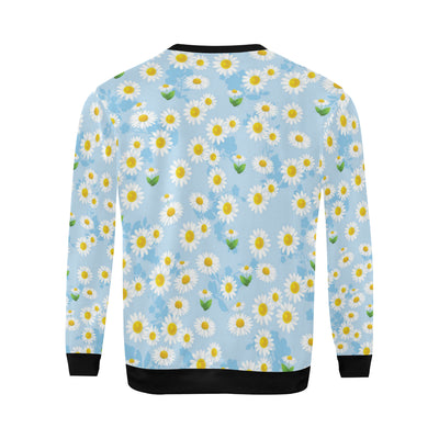 Daisy Pattern Print Design DS010 Men Long Sleeve Sweatshirt