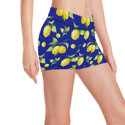 Lemon Pattern Print Design LM06 Yoga Shorts