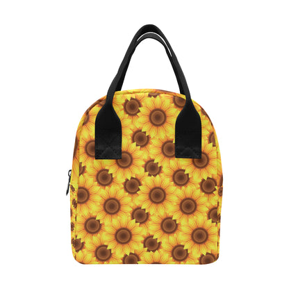 Sunflower Pattern Print Design SF07 Insulated Lunch Bag