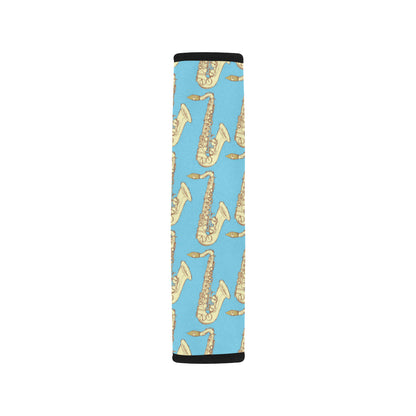 Saxophone Pattern Print Design 03 Car Seat Belt Cover