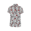 Acting Mask Pattern Print Design 01 Men's Short Sleeve Button Up Shirt