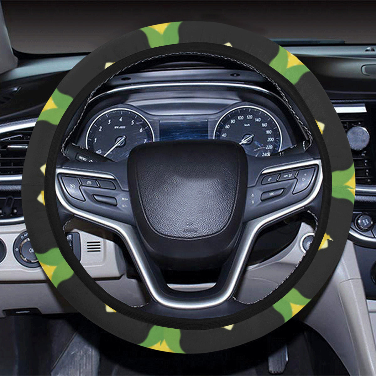 Corn Pattern Print Design 05 Steering Wheel Cover with Elastic Edge