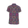 Boho Pattern Print Design 06 Men's Short Sleeve Button Up Shirt