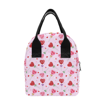 Lollipop Pattern Print Design LL07 Insulated Lunch Bag