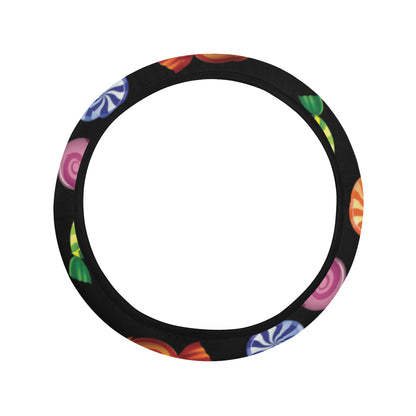 Candy Pattern Print Design 01 Steering Wheel Cover with Elastic Edge
