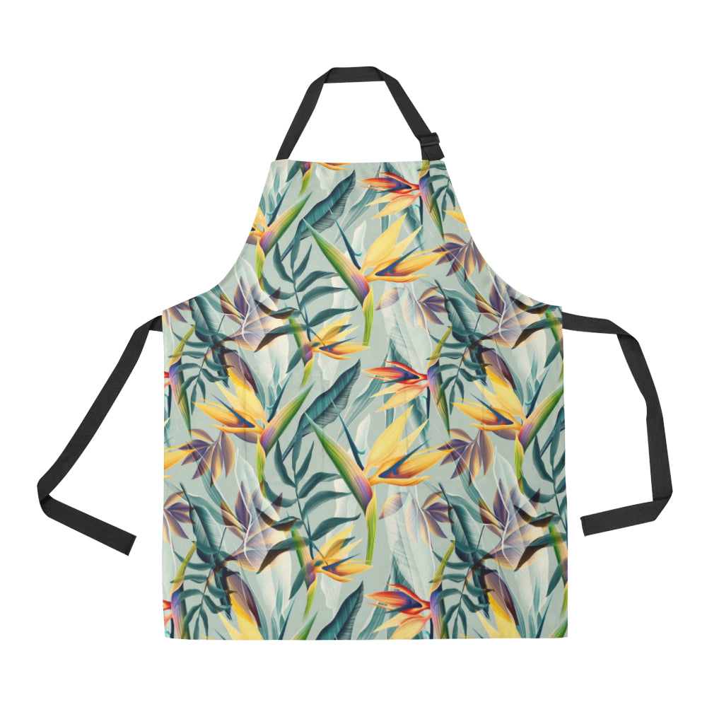 Tropical Flower Pattern Print Design TF022 Apron with Pocket