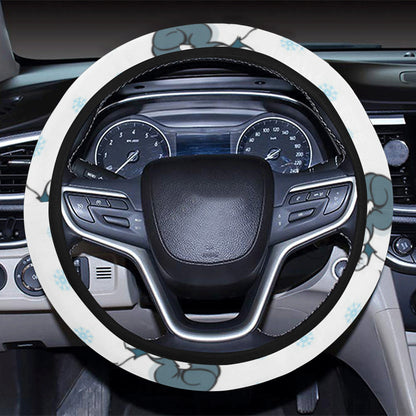 Alaskan Malamute Pattern Print Design 03 Steering Wheel Cover with Elastic Edge
