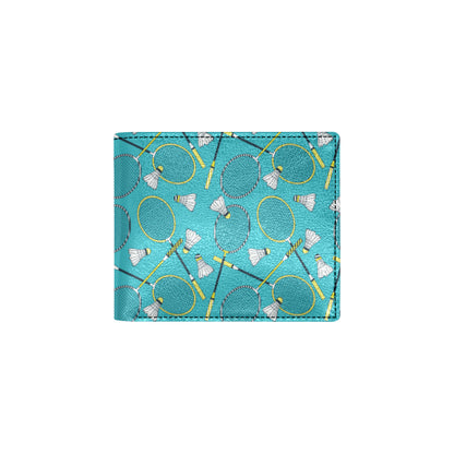 Badminton Pattern Print Design 06 Men's ID Card Wallet