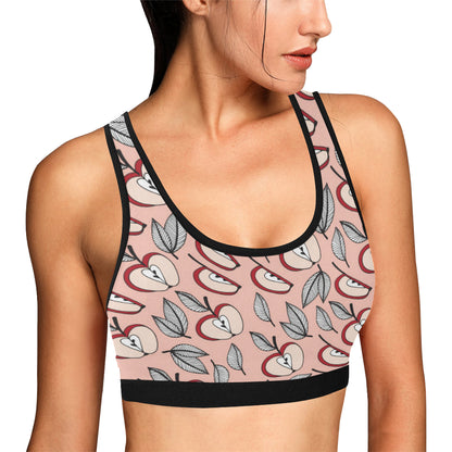 Apple Pattern Print Design AP04 Sports Bra