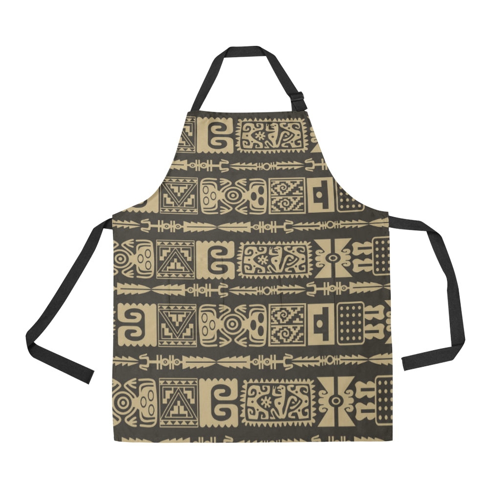 Mayan Pattern Print Design 03 Apron with Pocket