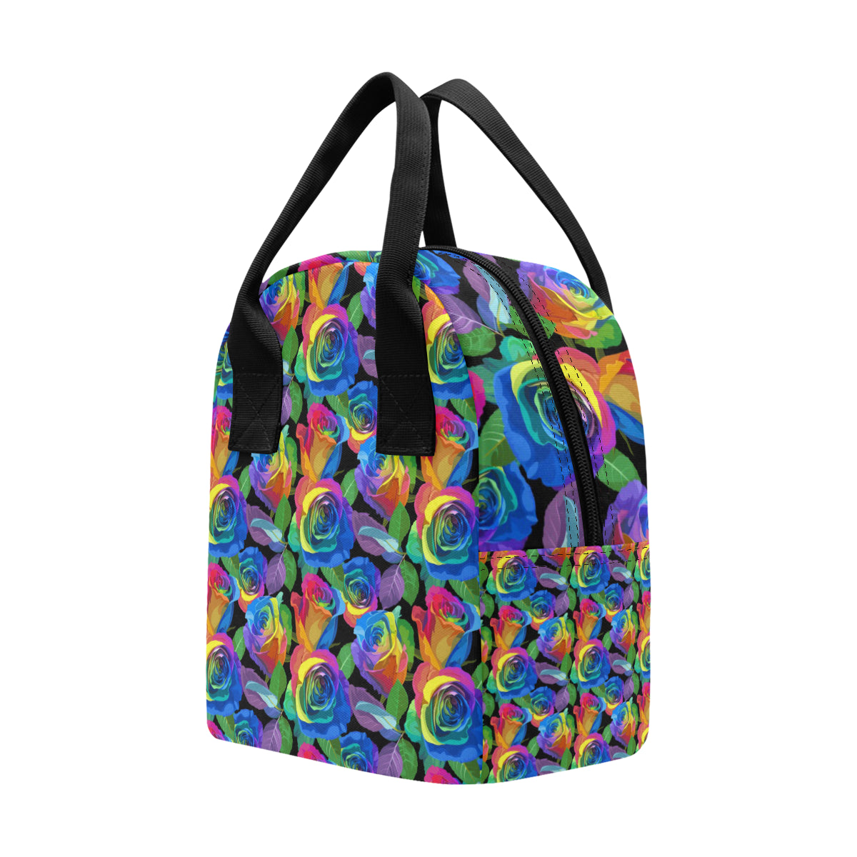 Rose Pattern Print Design RO02 Insulated Lunch Bag