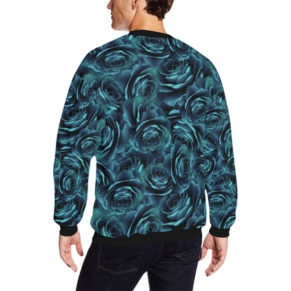 Camellia Pattern Print Design CM04 Men Long Sleeve Sweatshirt
