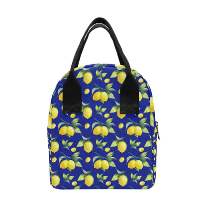 Lemon Pattern Print Design LM06 Insulated Lunch Bag
