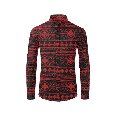 Native American Eagle Themed Print Men's Long Sleeve Shirt