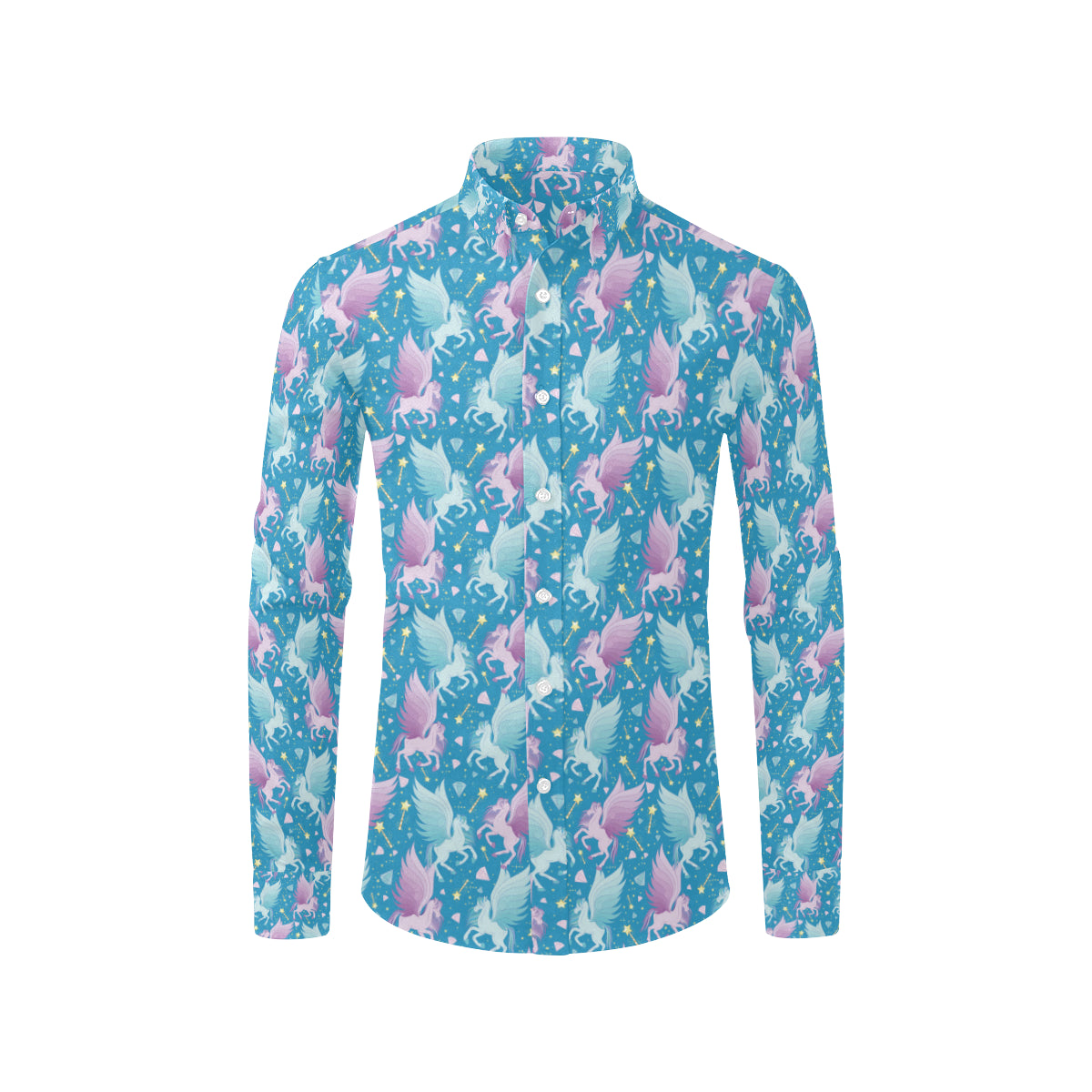 Pegasus Pattern Print Design 04 Men's Long Sleeve Shirt