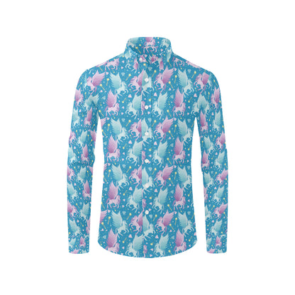 Pegasus Pattern Print Design 04 Men's Long Sleeve Shirt