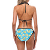 Yellow Plumeria Design Print Pattern Bikini