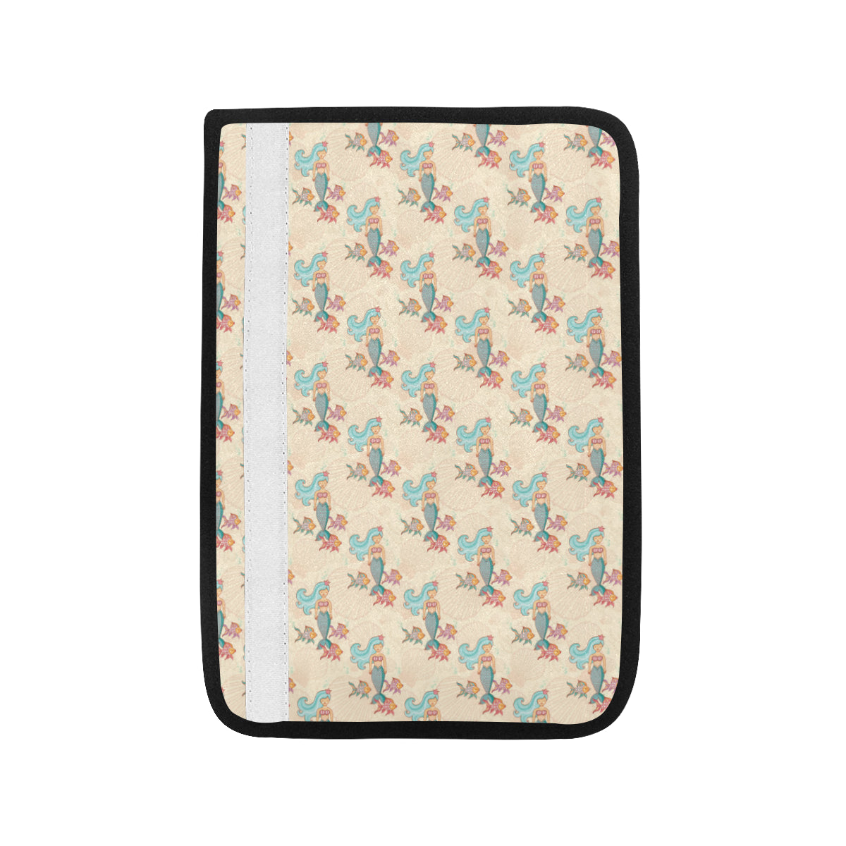 Mermaid Girl With Fish Design Print Car Seat Belt Cover