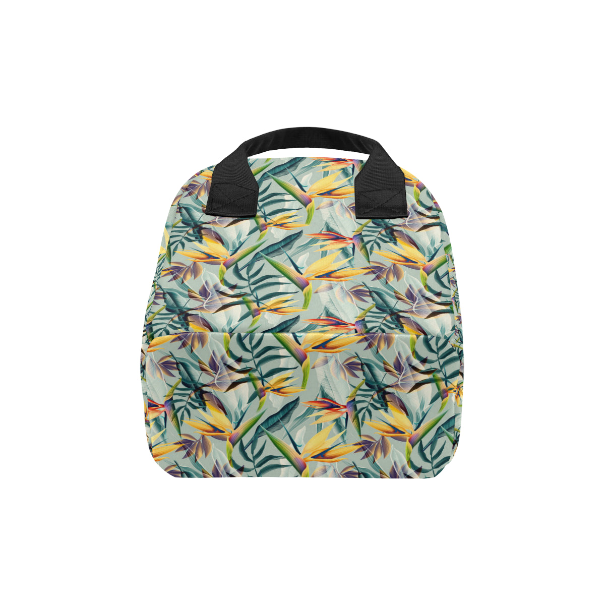 Tropical Flower Pattern Print Design TF022 Insulated Lunch Bag