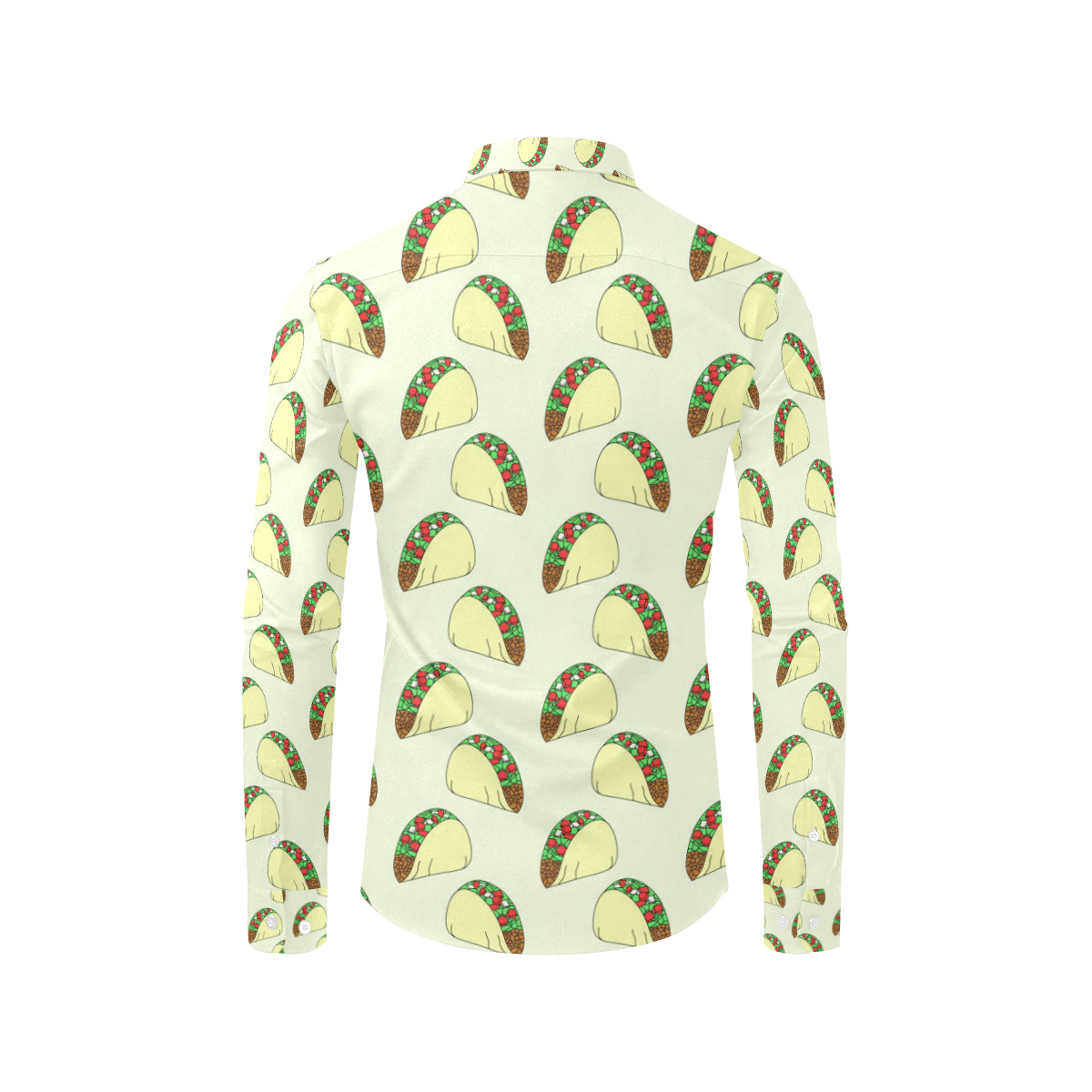 Taco Pattern Print Design TC05 Men's Long Sleeve Shirt