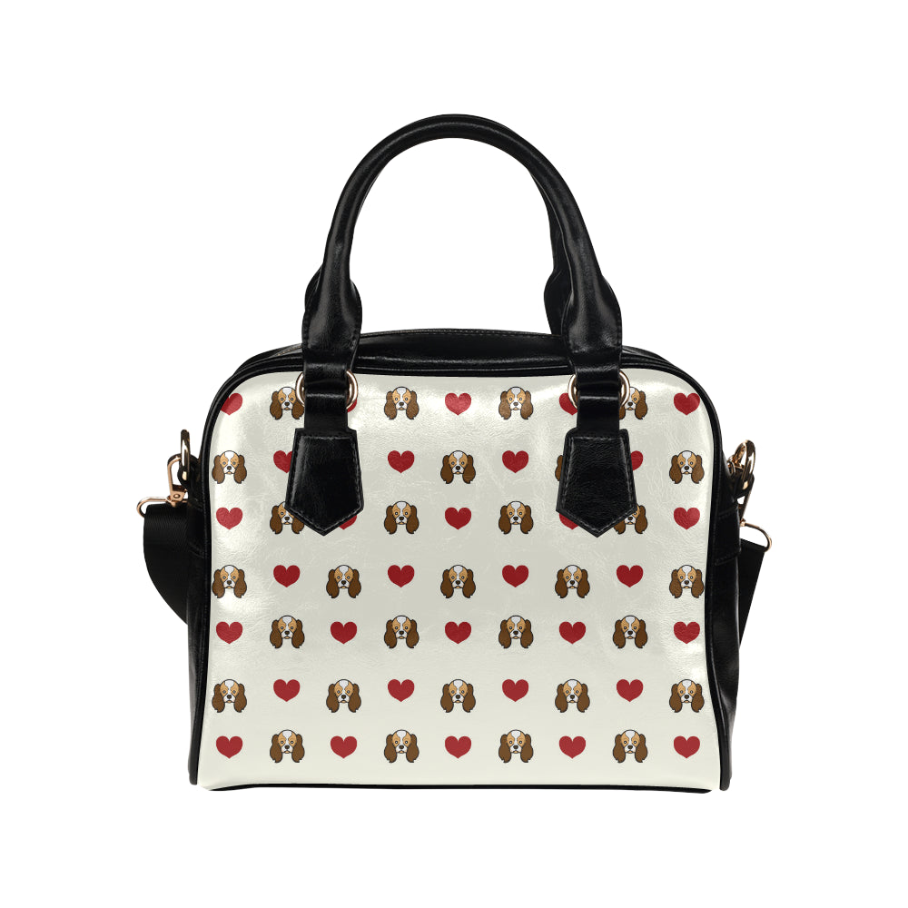 Cavalier King Charles Spaniels Pattern Print Desig Shoulder Handbag