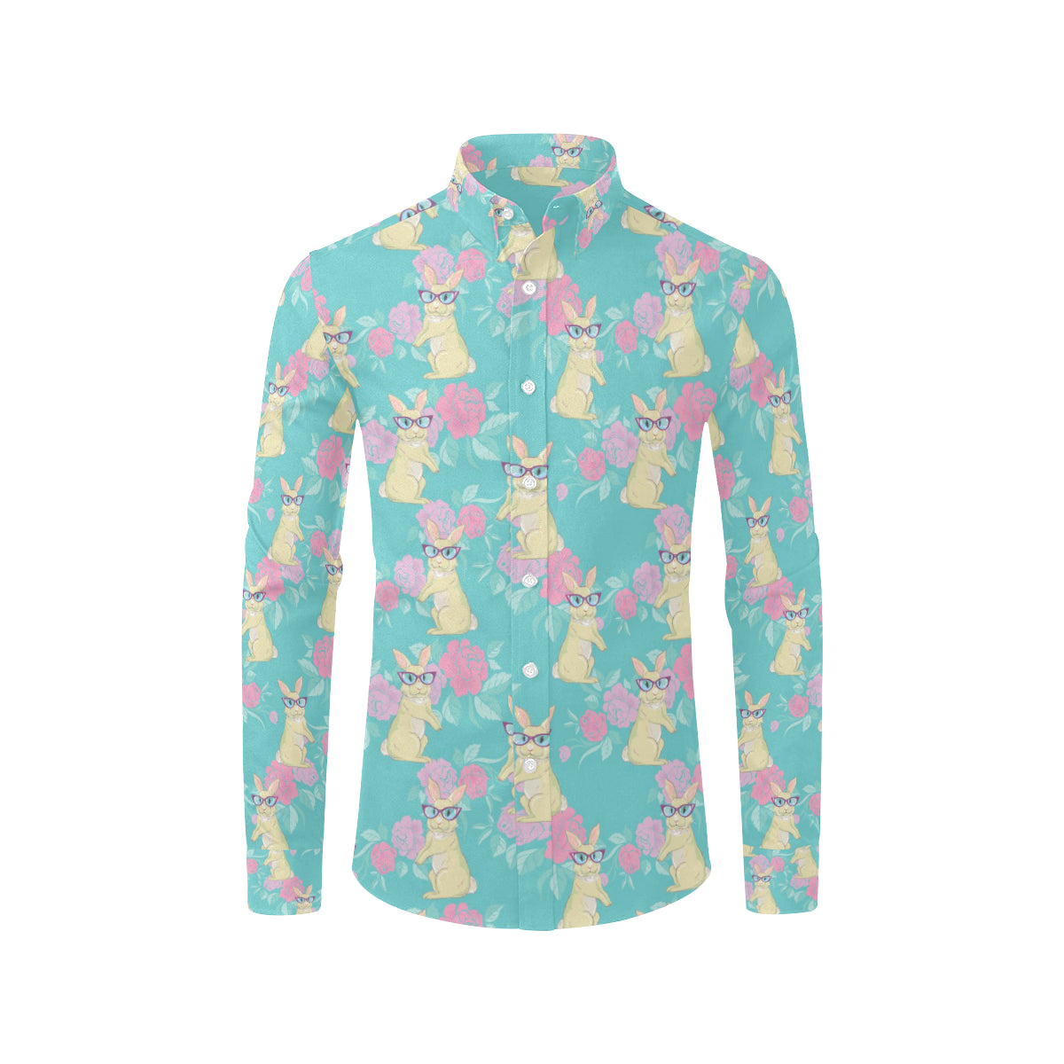 Rabbit Pattern Print Design RB05 Men's Long Sleeve Shirt