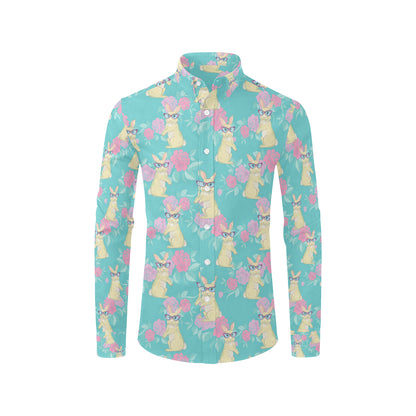 Rabbit Pattern Print Design RB05 Men's Long Sleeve Shirt