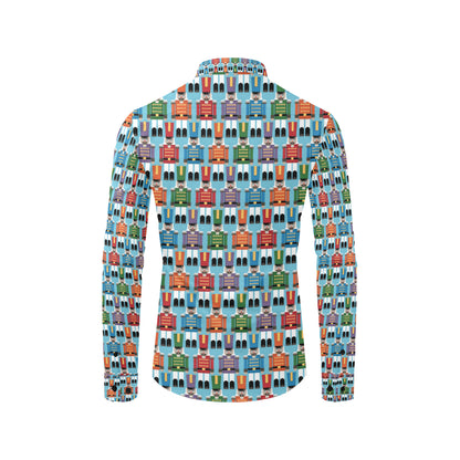 Nutcracker Pattern Print Design A02 Men's Long Sleeve Shirt