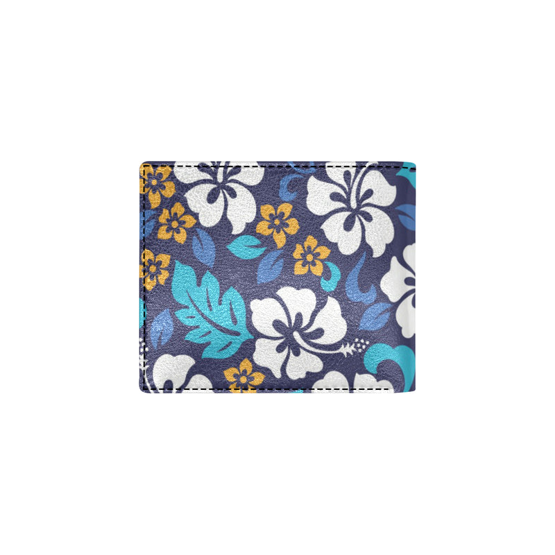 Hibiscus Pattern Print Design HB030 Men's ID Card Wallet