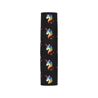 Rainbow Unicorn Pattern Print Design A03 Car Seat Belt Cover