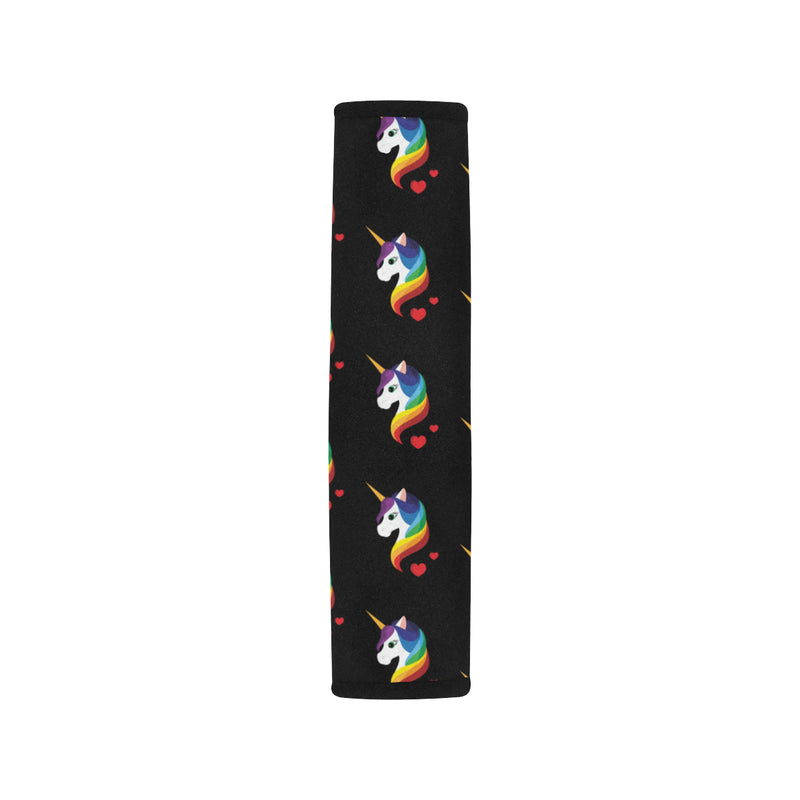 Rainbow Unicorn Pattern Print Design A03 Car Seat Belt Cover