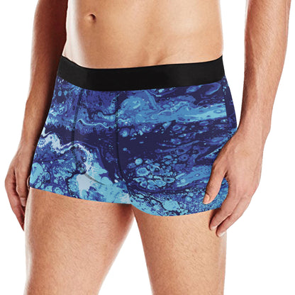 Ocean Liquid Pattern Print Design A03 Men's Boxer Briefs