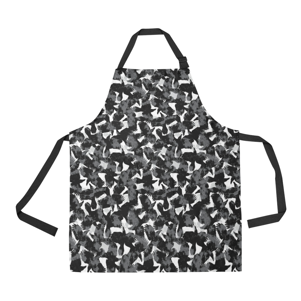 Crow Pattern Print Design 01 Apron with Pocket