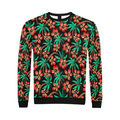 Hawaiian Themed Pattern Print Design H022 Men Long Sleeve Sweatshirt