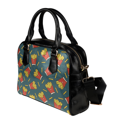 French Fried Pattern Print Design 04 Shoulder Handbag