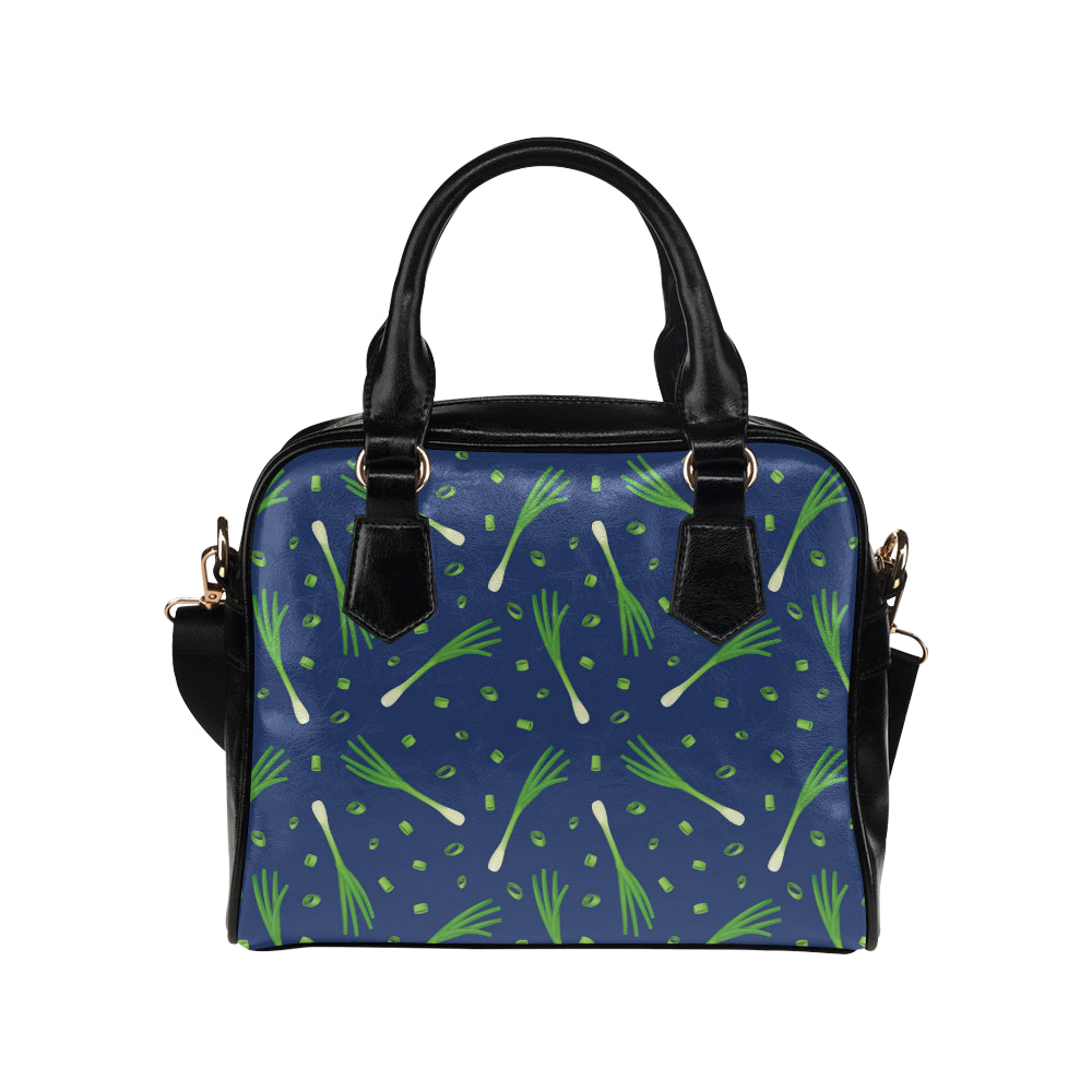 Leek Pattern Print Design 02 Shoulder Handbag