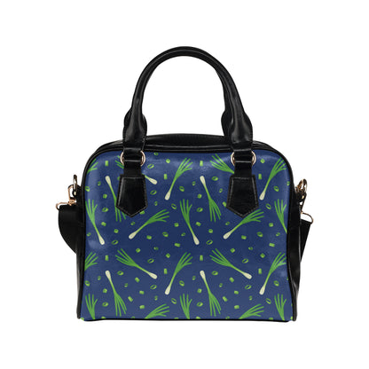 Leek Pattern Print Design 02 Shoulder Handbag