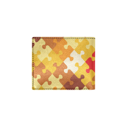 Puzzle Pattern Print Design A01 Men's ID Card Wallet