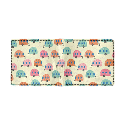 Camper Pattern Print Design 06 Men's ID Card Wallet